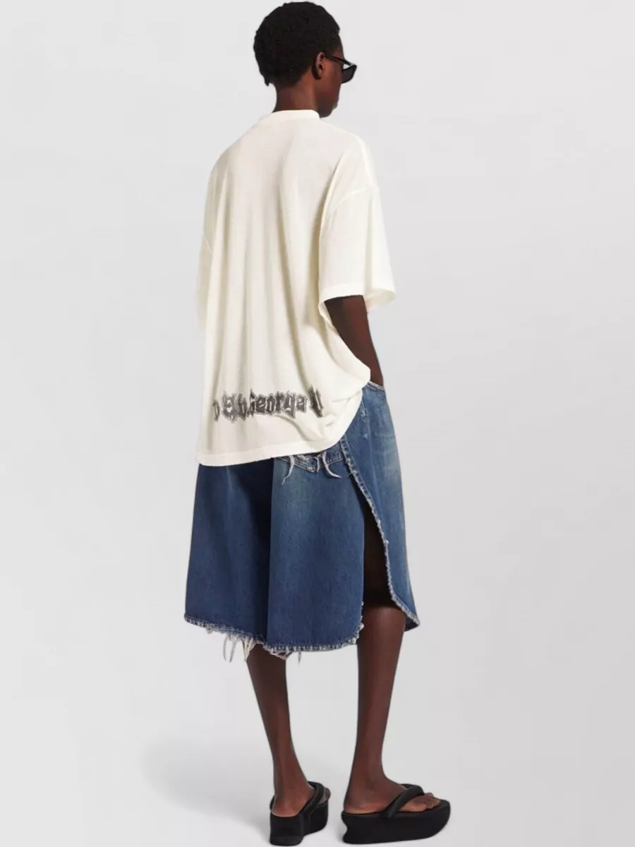 Balenciaga Semi-Sheer Printed Jersey T-Shirt