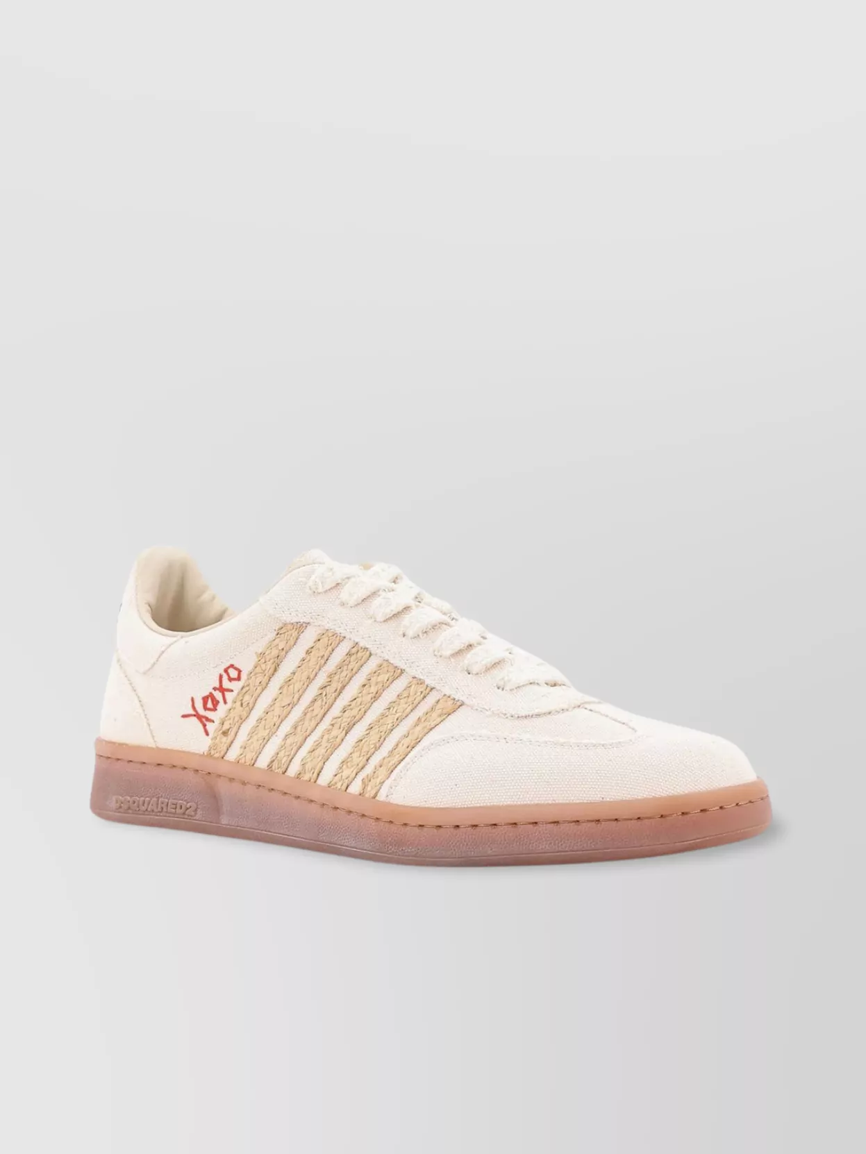 Dsquared2 Summer Lovers Canvas And Rafia Sneakers