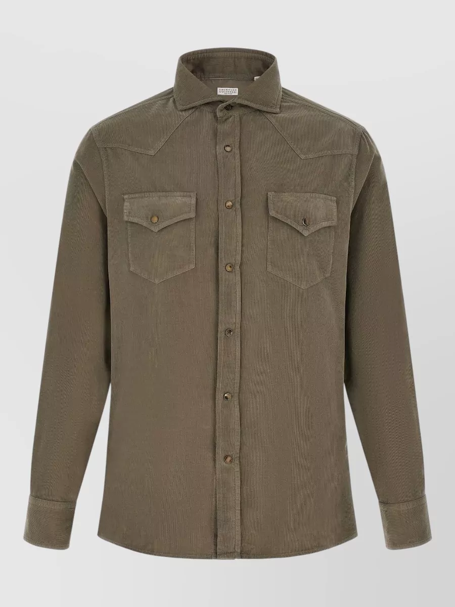 Brunello Cucinelli corduroy easy-fit shirt