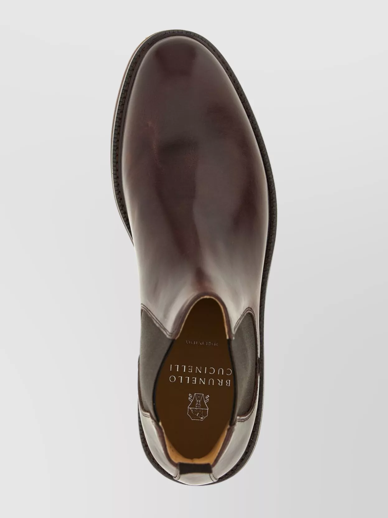 Brunello Cucinelli Round Toe Chelsea Ankle Boots With Pull Tab