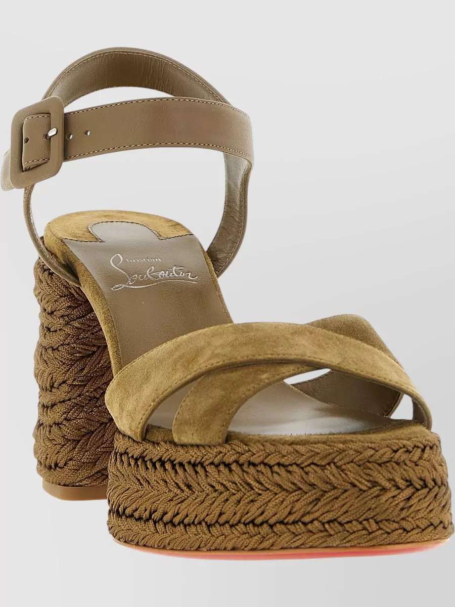 Christian Louboutin Leather Espadrille Sandals