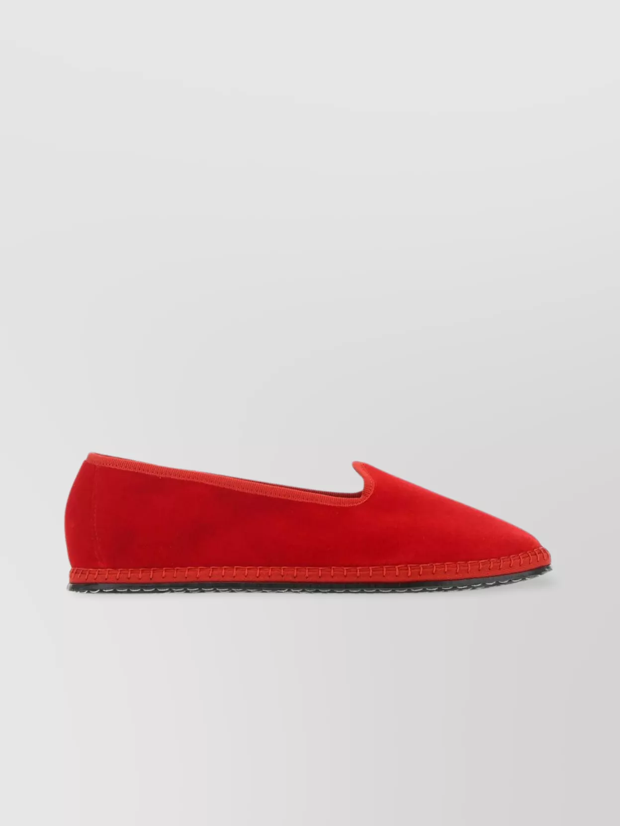 Shop Vibi Venezia Luxurious Suede Velvet Slip-ons In Red