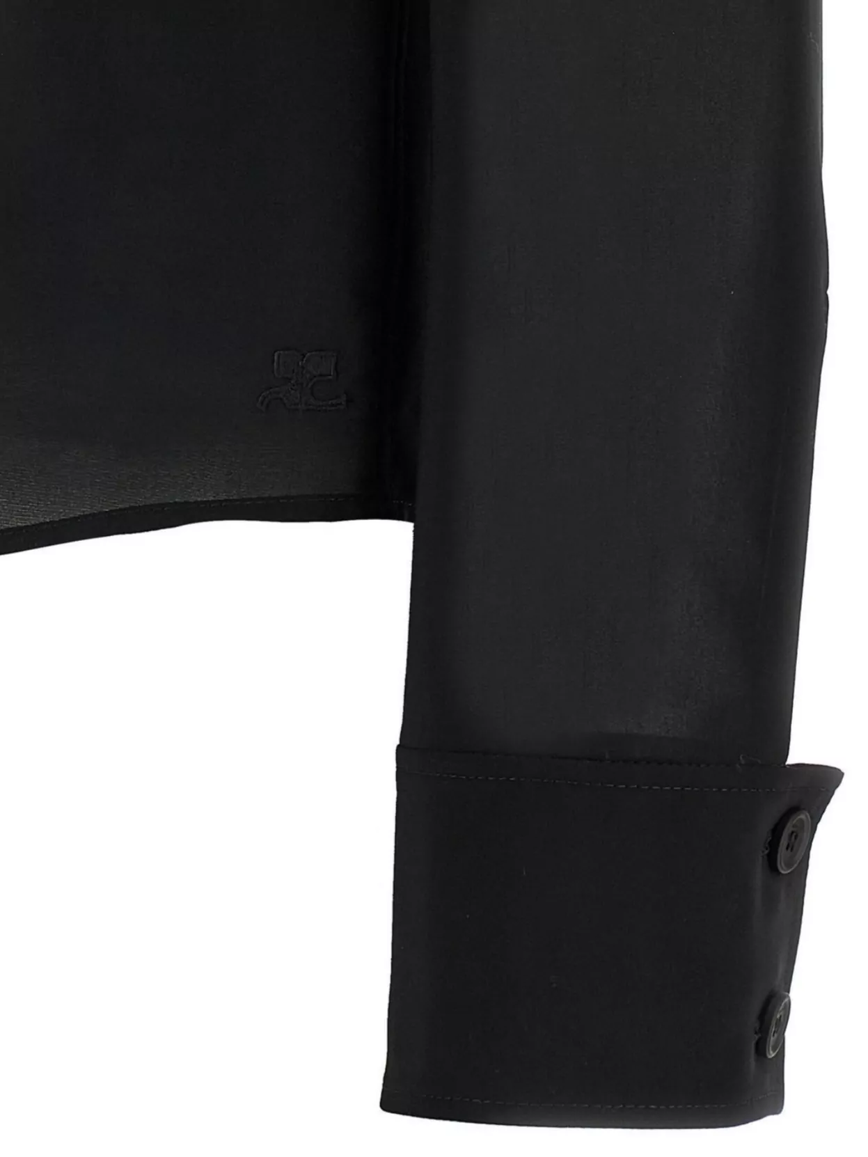 Courrèges Double Pocket Collared Shirt With Cuffed Sleeves