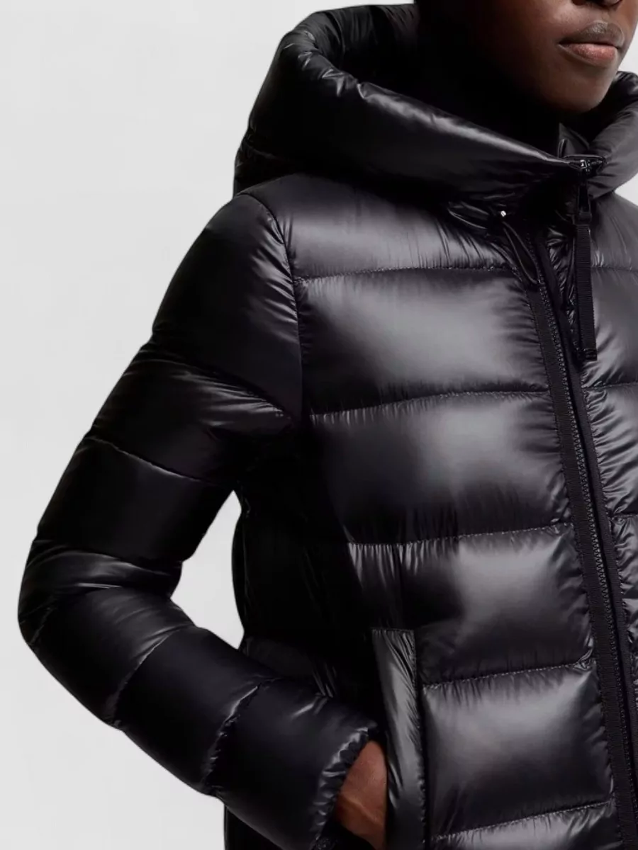 Moncler Down Hooded Midi Puffer Jacket
