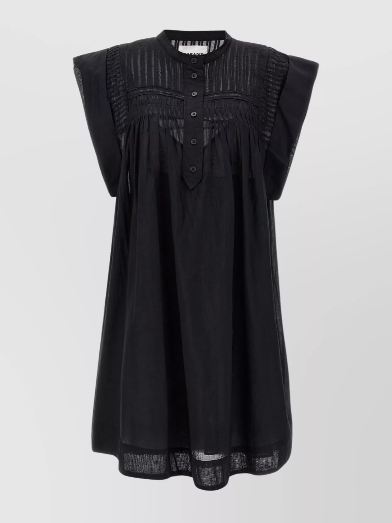Shop Isabel Marant Étoile 'midi Dress With High Neckline And Pleated Details'