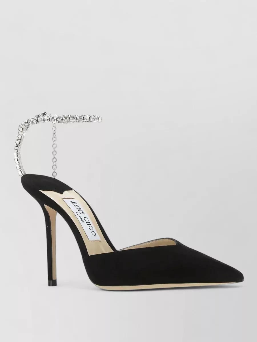 Jimmy Choo crystal-embellished suede pumps