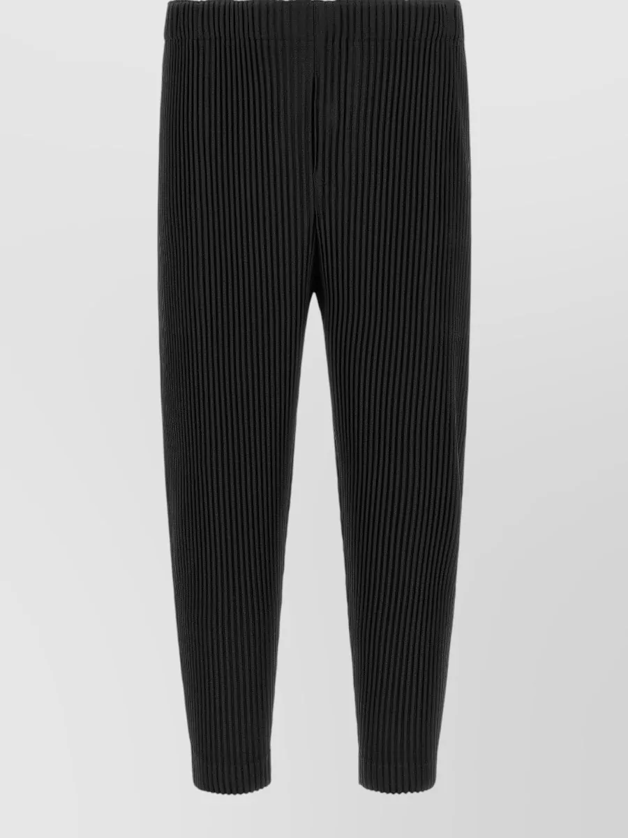 Homme Plisse Issey Miyake Pleated Tapered Cropped Trousers