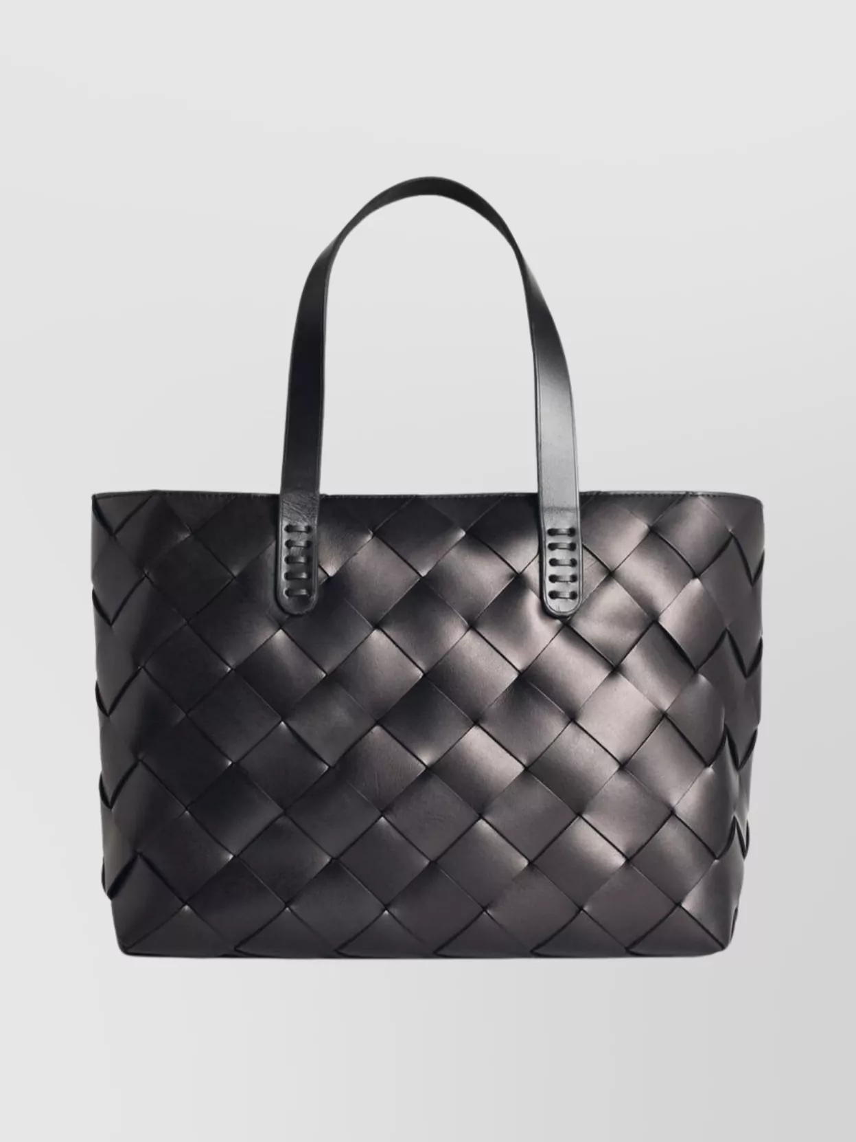 Dragon Diffusion Woven Leather Tote Bag With Dual Handles