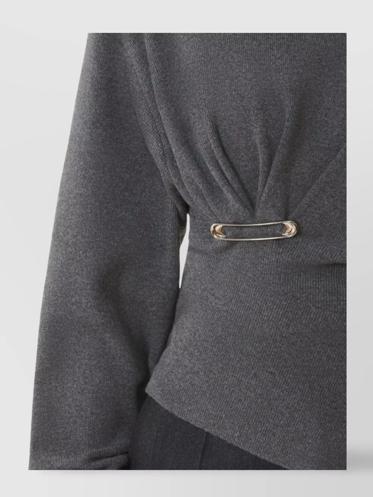 Lanvin Draped Jumper Turtleneck Metal Detail