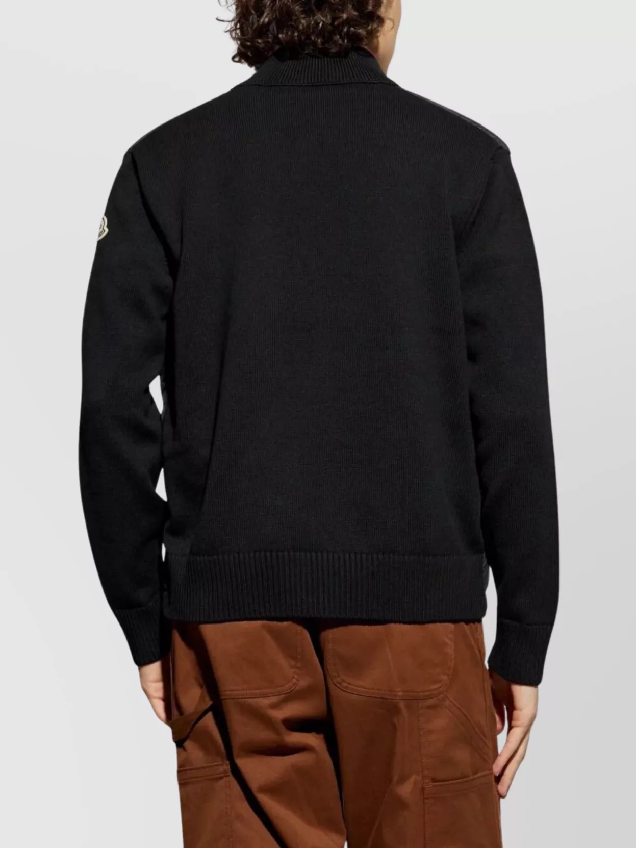 Moncler Padded Jacket With Ribbed Collar And Cuffs