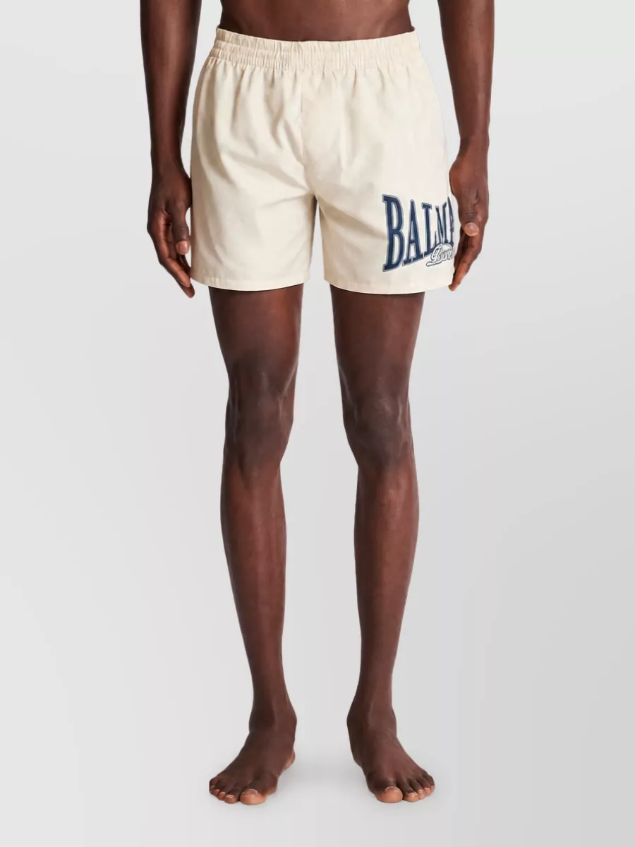 Balmain Logo-Print Swim Shorts