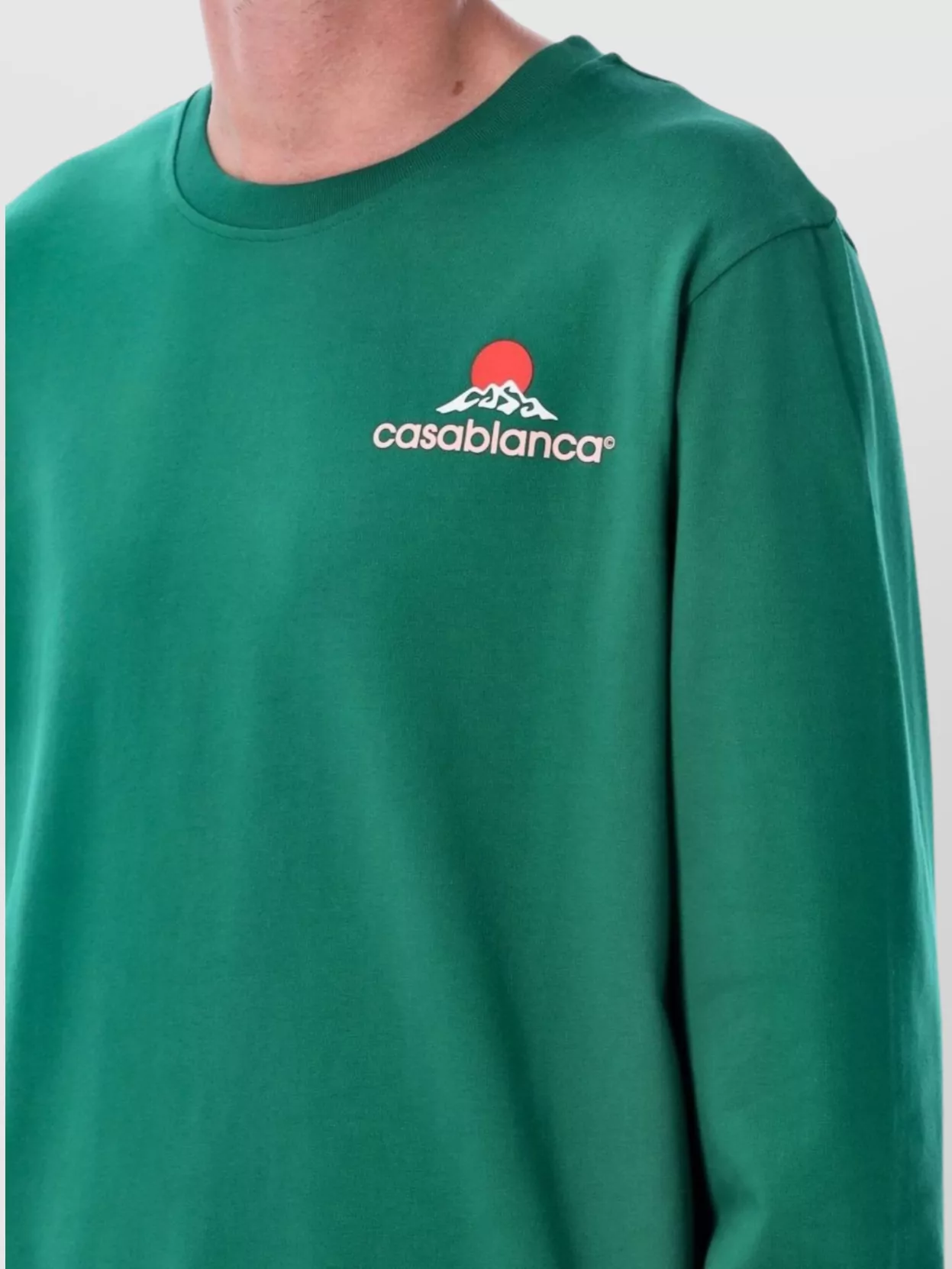 Casablanca Mountain Print Crew Neck Long Sleeve