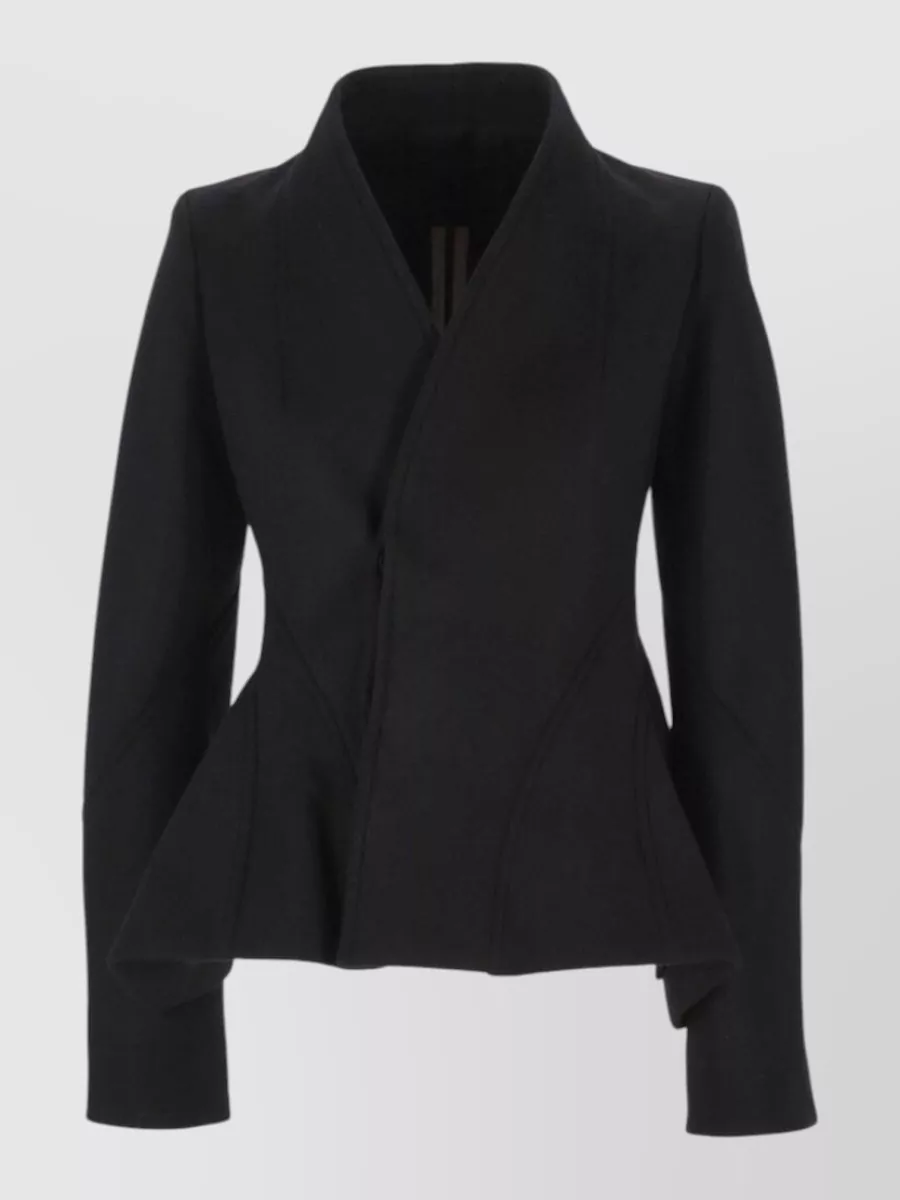Rick Owens alpaca wool single breasted coat