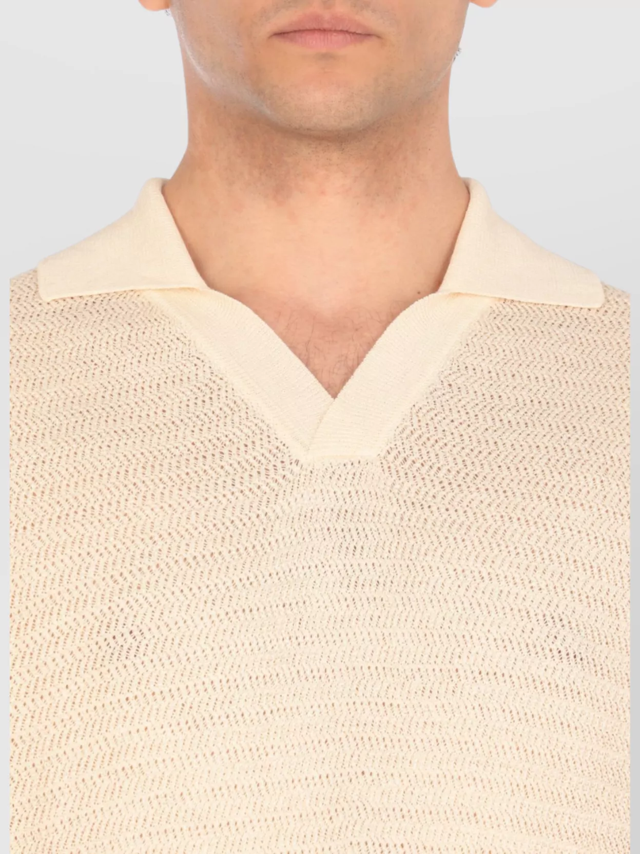 Peserico Linen Cotton Blend Polo Shirt