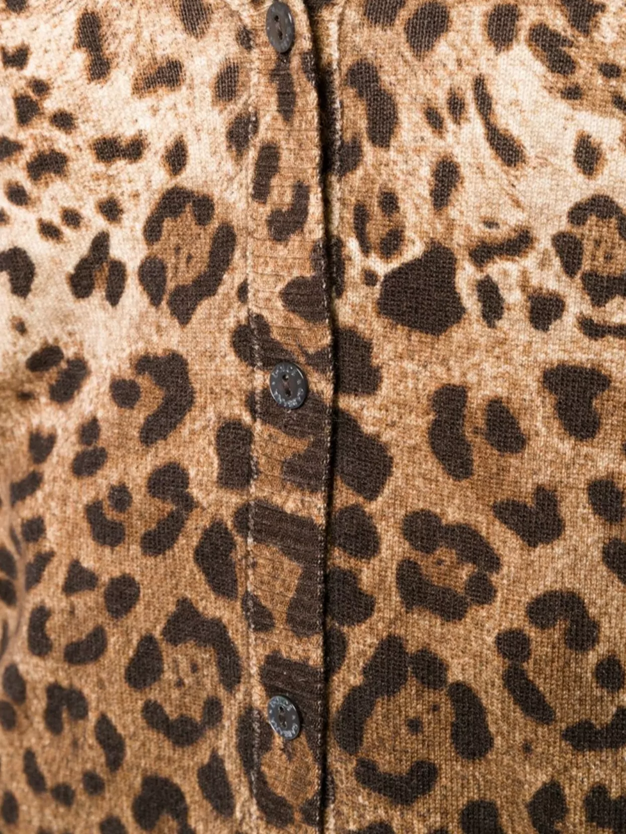 Dolce&Gabbana Cashmere V-Neck Leopard Print Cardigan