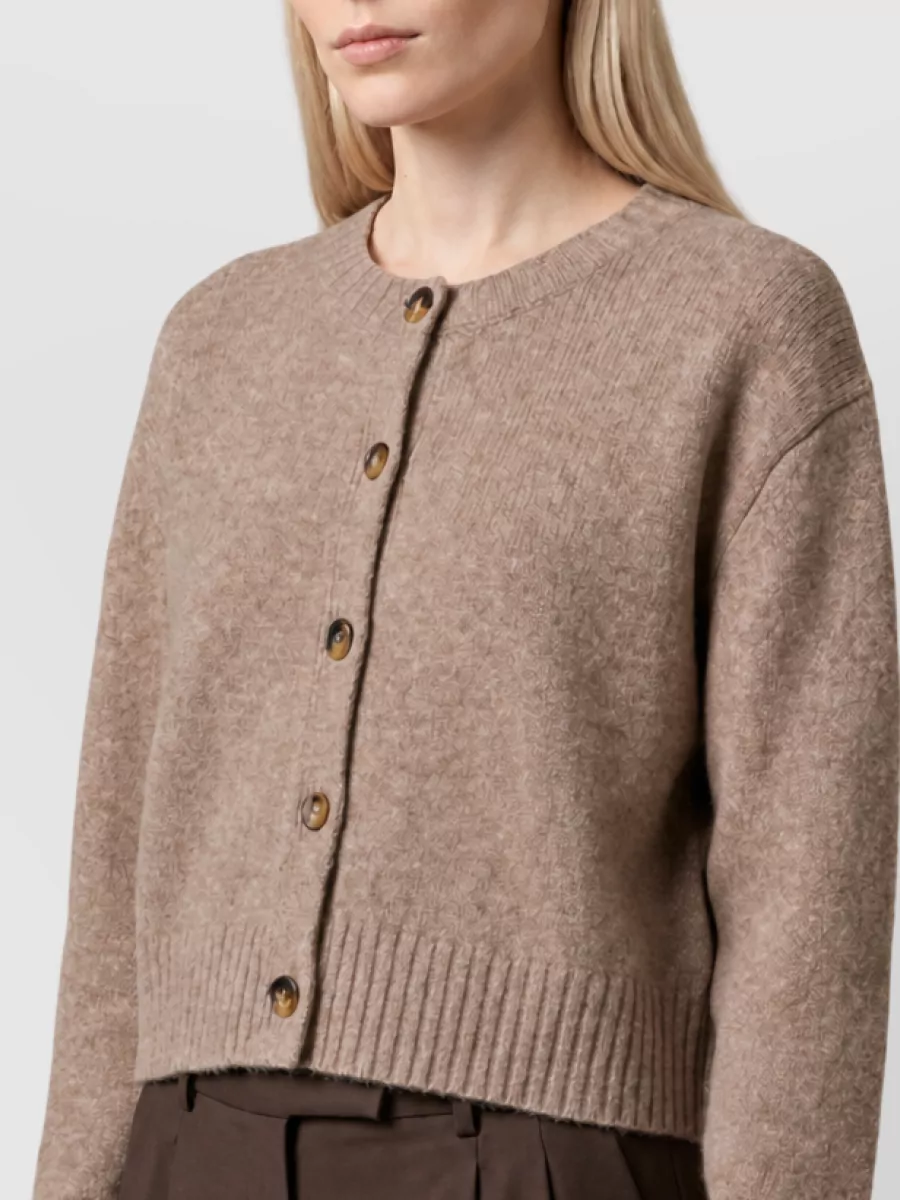 Loulou Studio ribbed crew neck cardigan