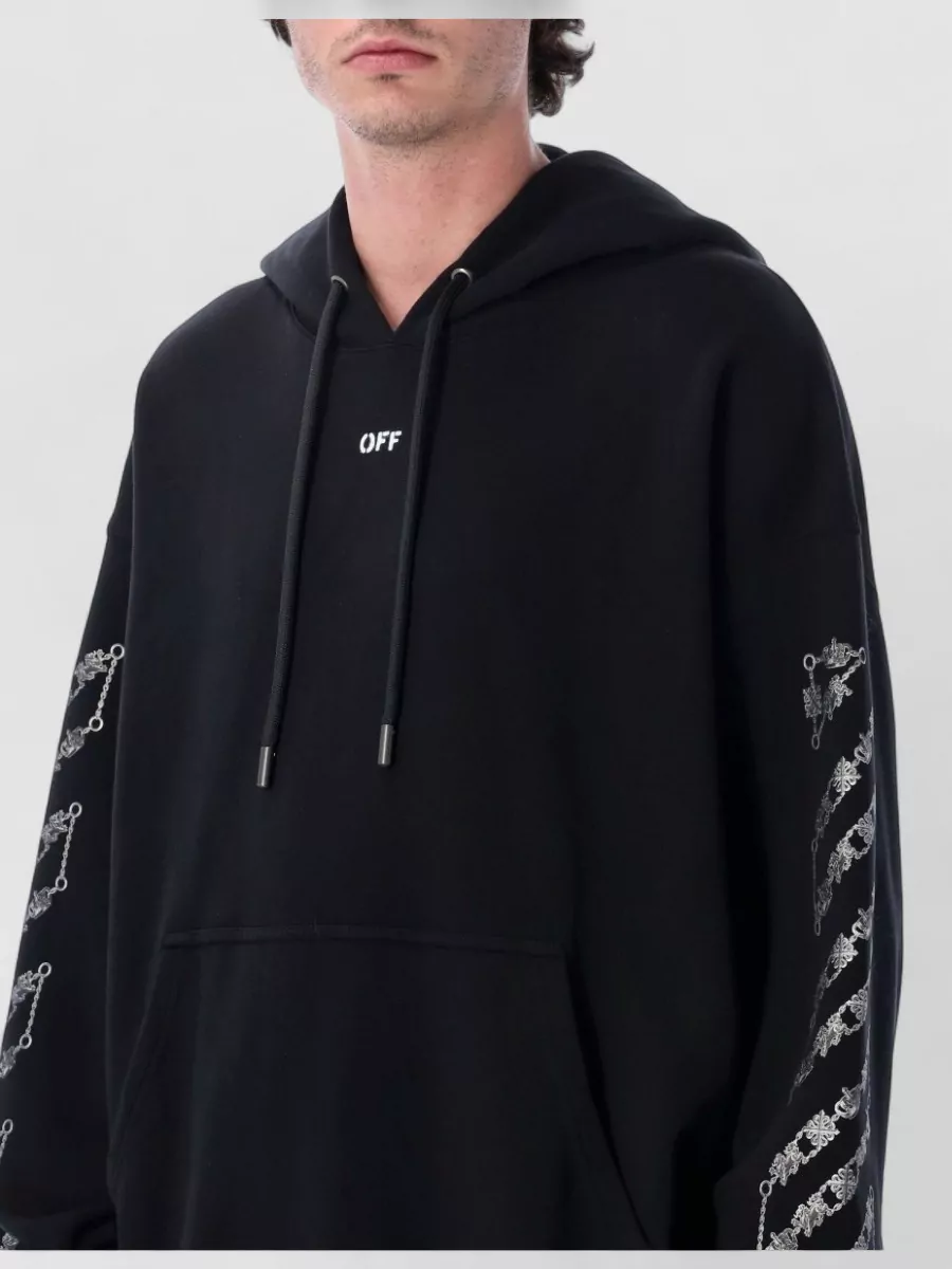 Off-White Cotton Relaxed-Fit Hoodie