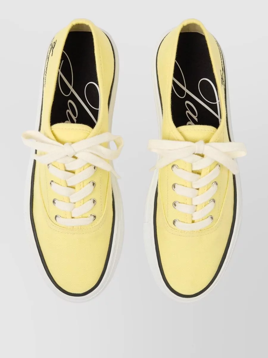 Jacquemus Cotton Lace-Up Low-Top Sneakers
