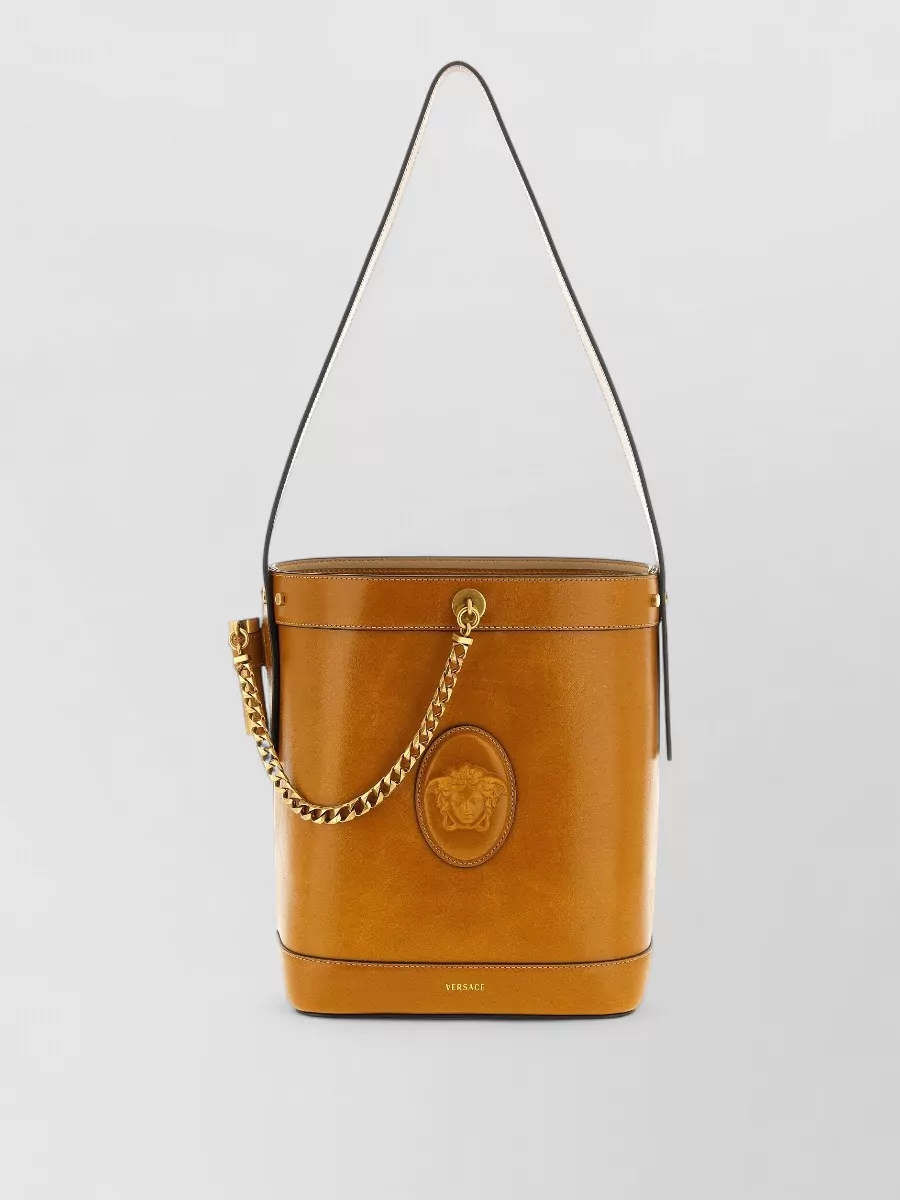 Versace small leather bucket bag
