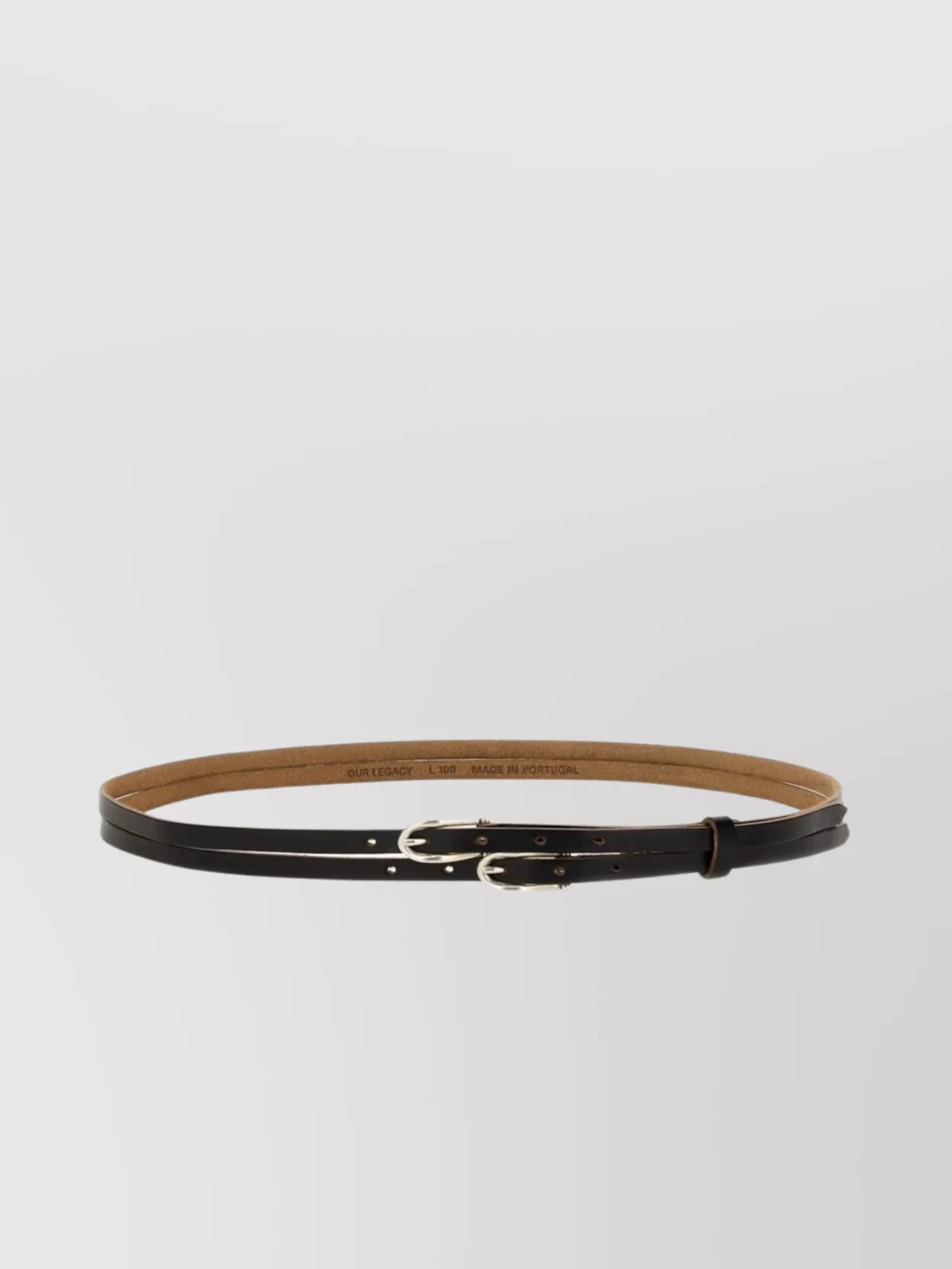 OUR LEGACY ADJUSTABLE DOUBLE TONGUE METAL BELT