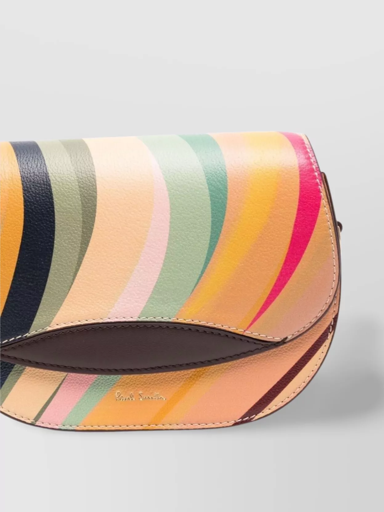 Paul Smith Leather Swirl-Print Shoulder Bag