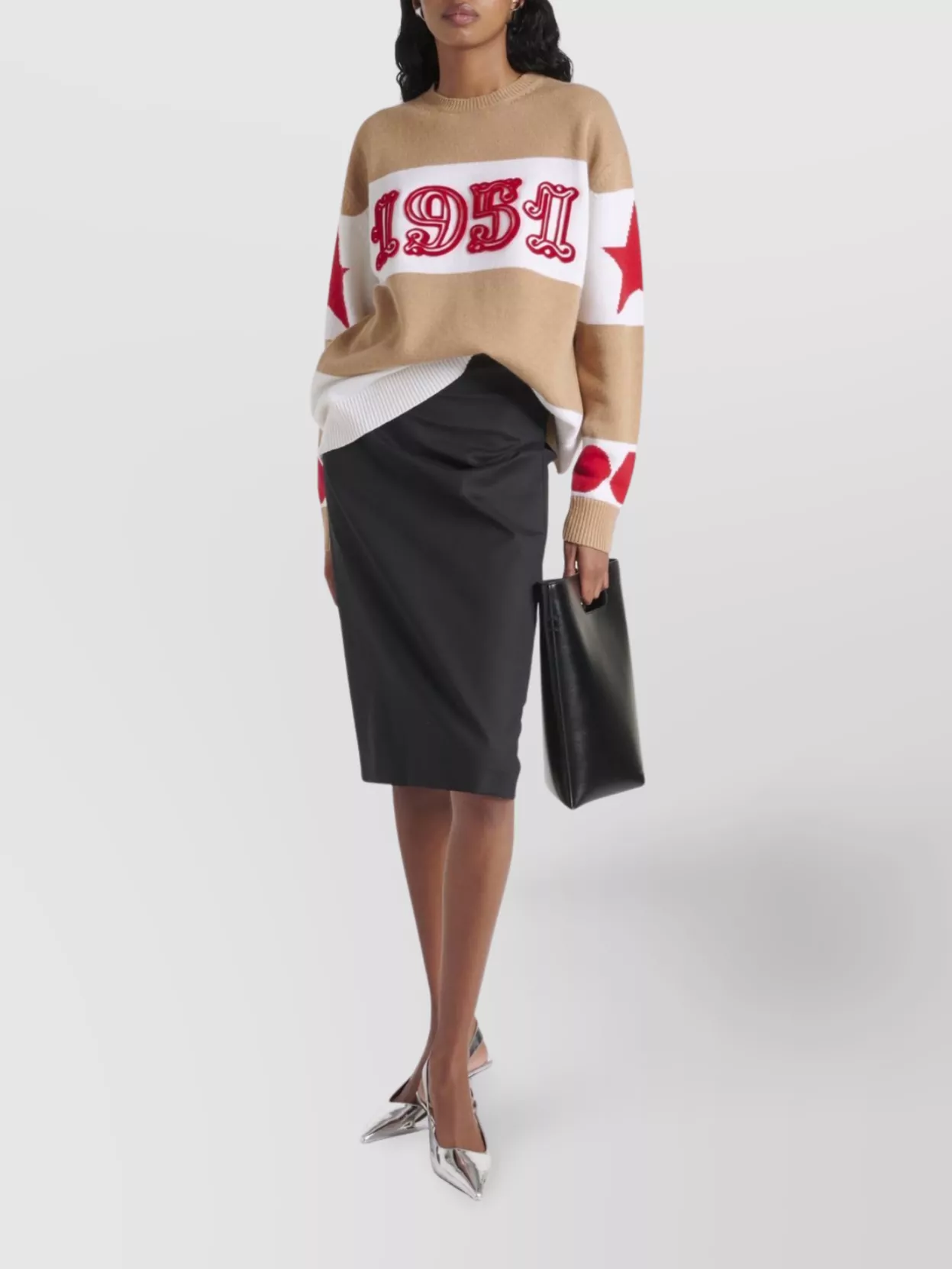 Max Mara Light Brown Dirce 1951-motif Striped Jumper