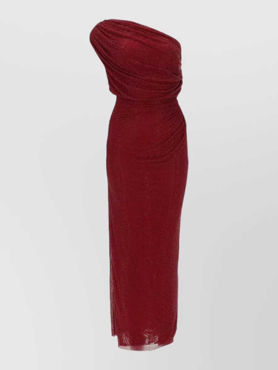 Self-Portrait embellished off-the-shoulder draped midi dress
