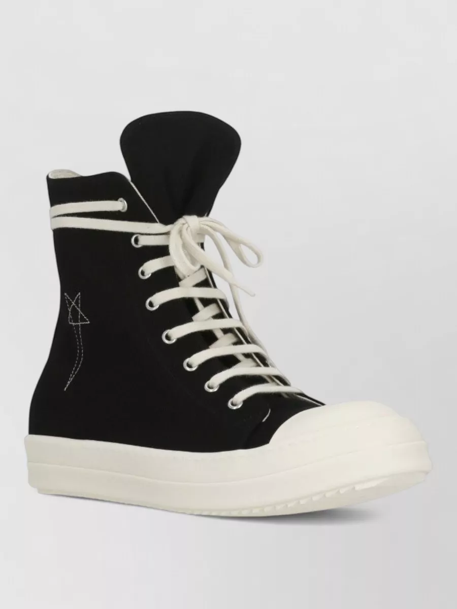 Rick Owens Drkshdw Canvas High-Top Sneakers