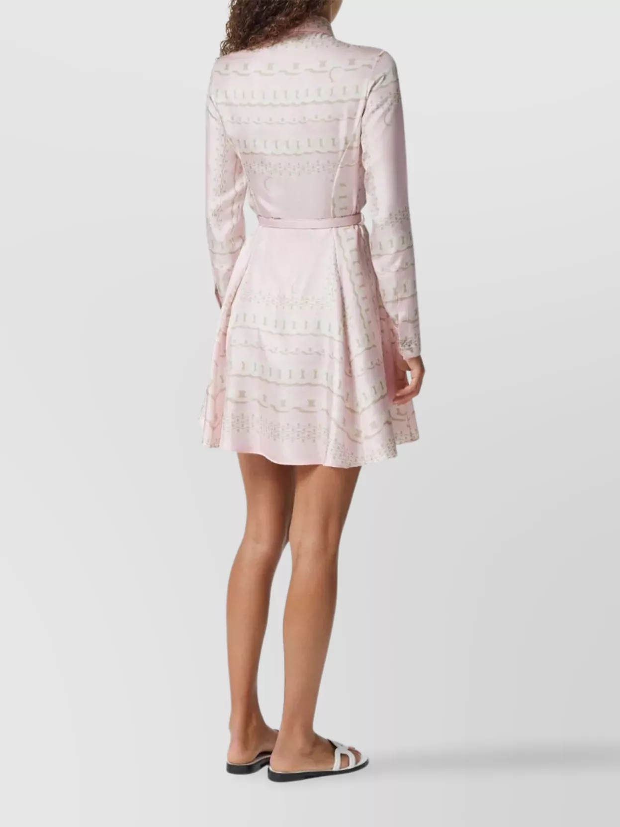 Versace Barocco Chain Pattern Mini Shirt Dress