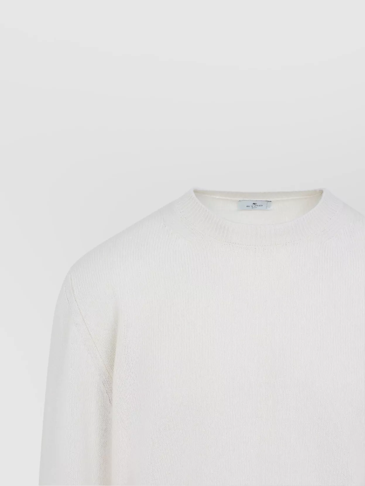 Etro Cashmere Knitted Crewneck Sweater With Long Sleeves