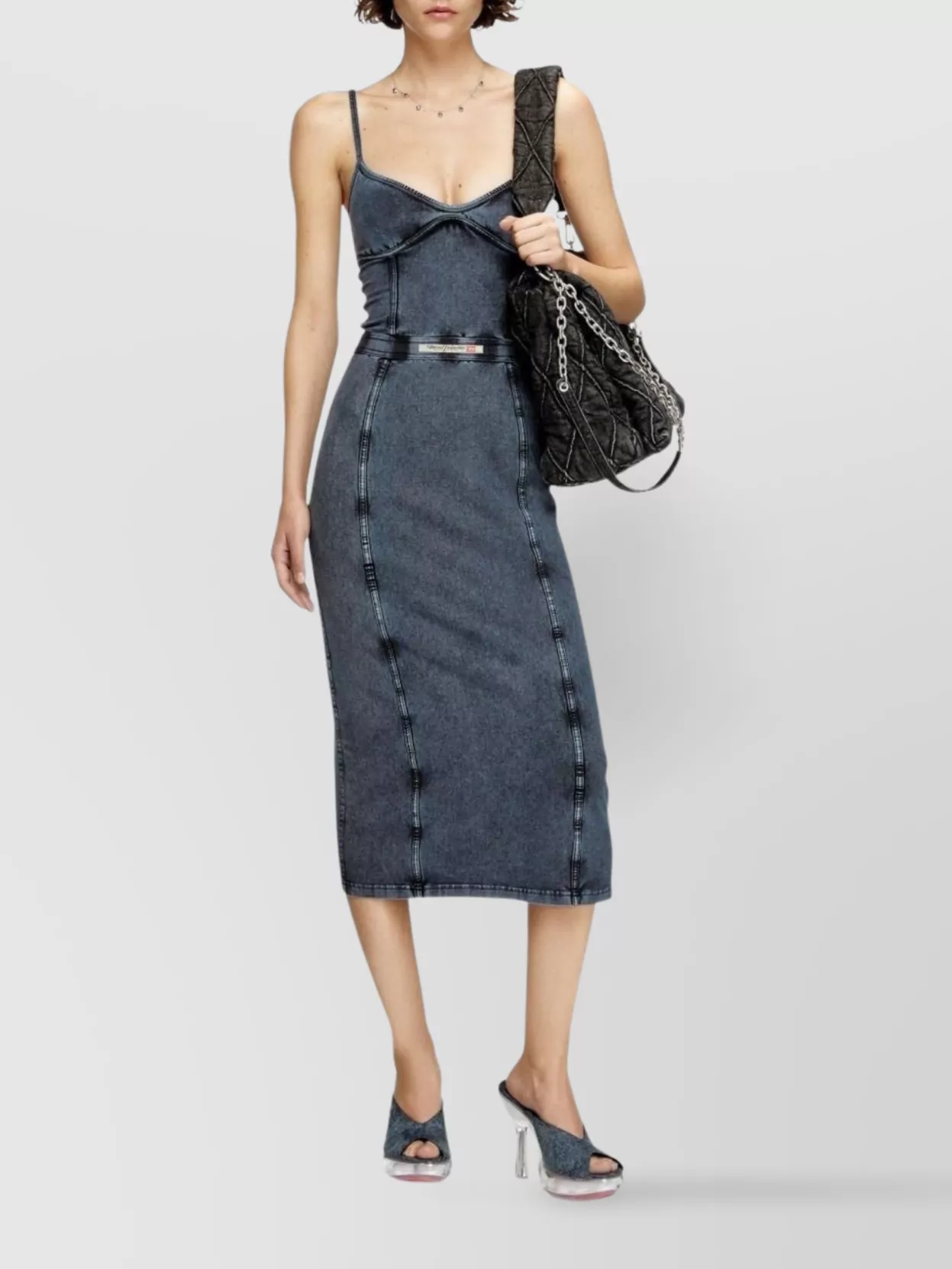 Diesel Knee Length Dress Belt Detail