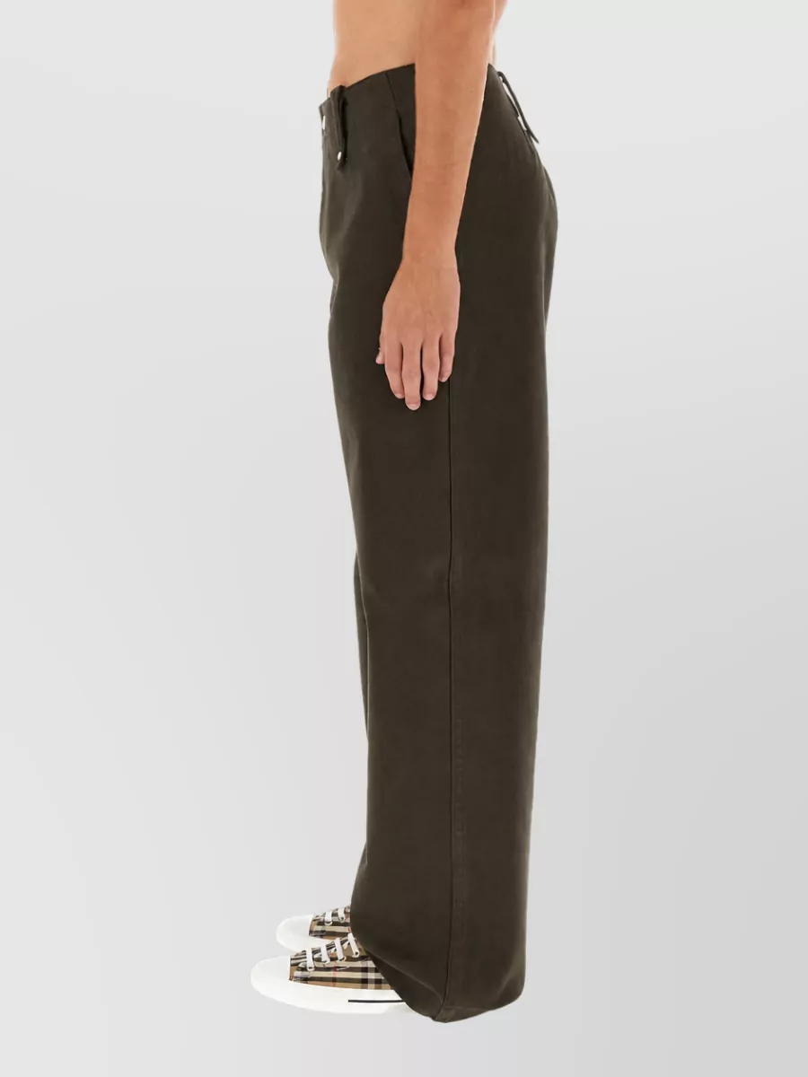 Burberry Cotton Wide-Leg Trousers