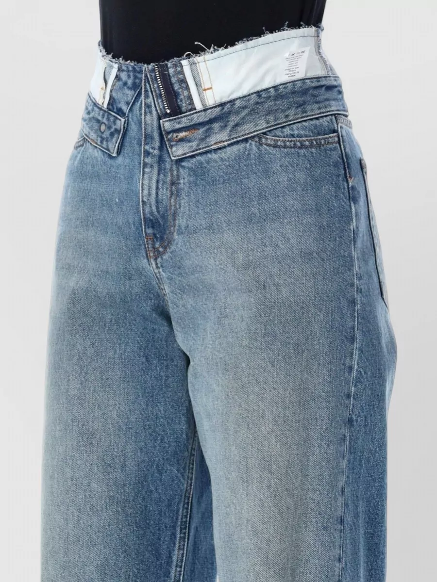 Mm6 Maison Margiela Denim Trousers Layered Trompe L Œil Waistband