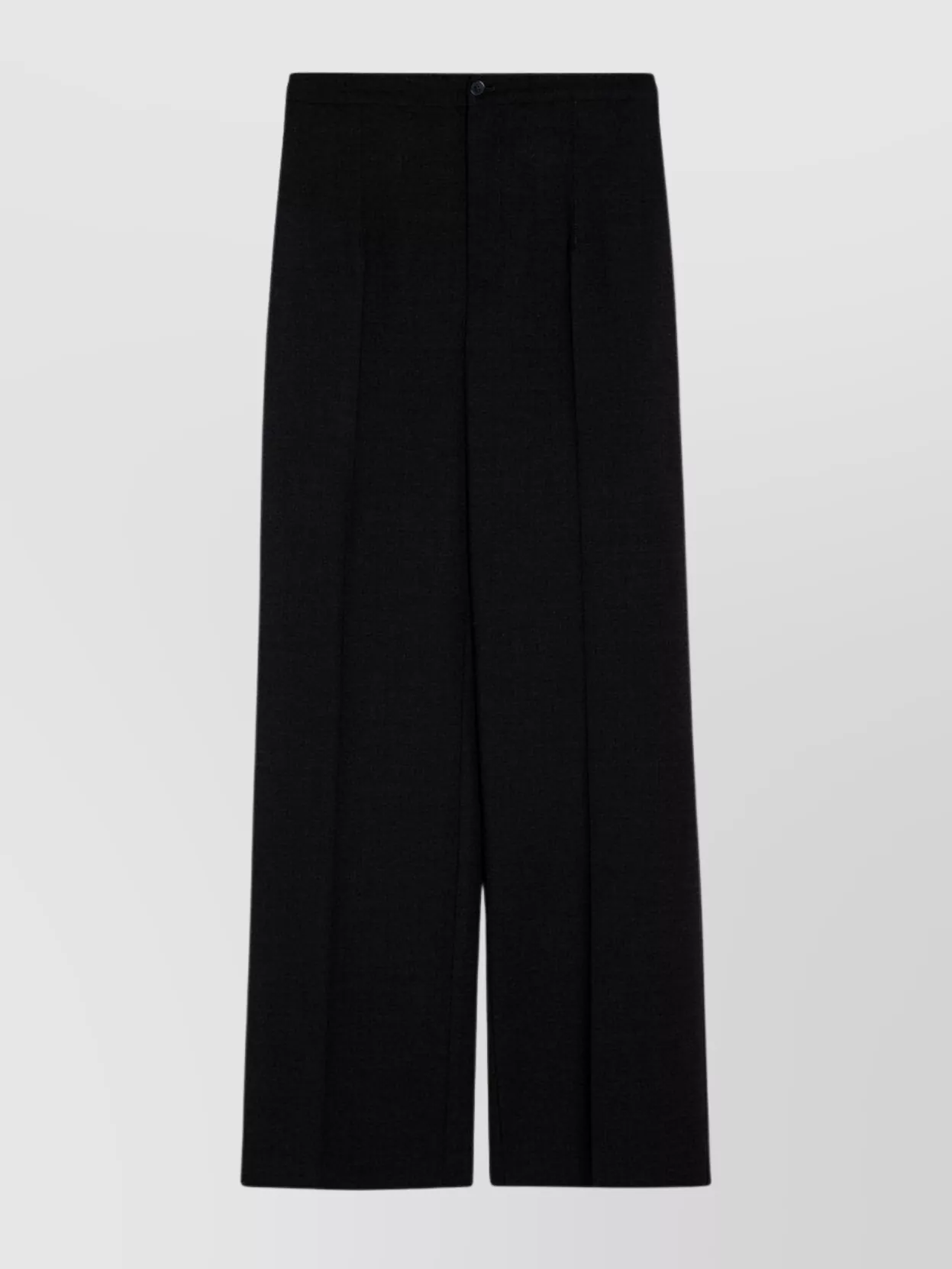 Loulou Studio Anthracite Grey Wool Palazzo Trousers In Black