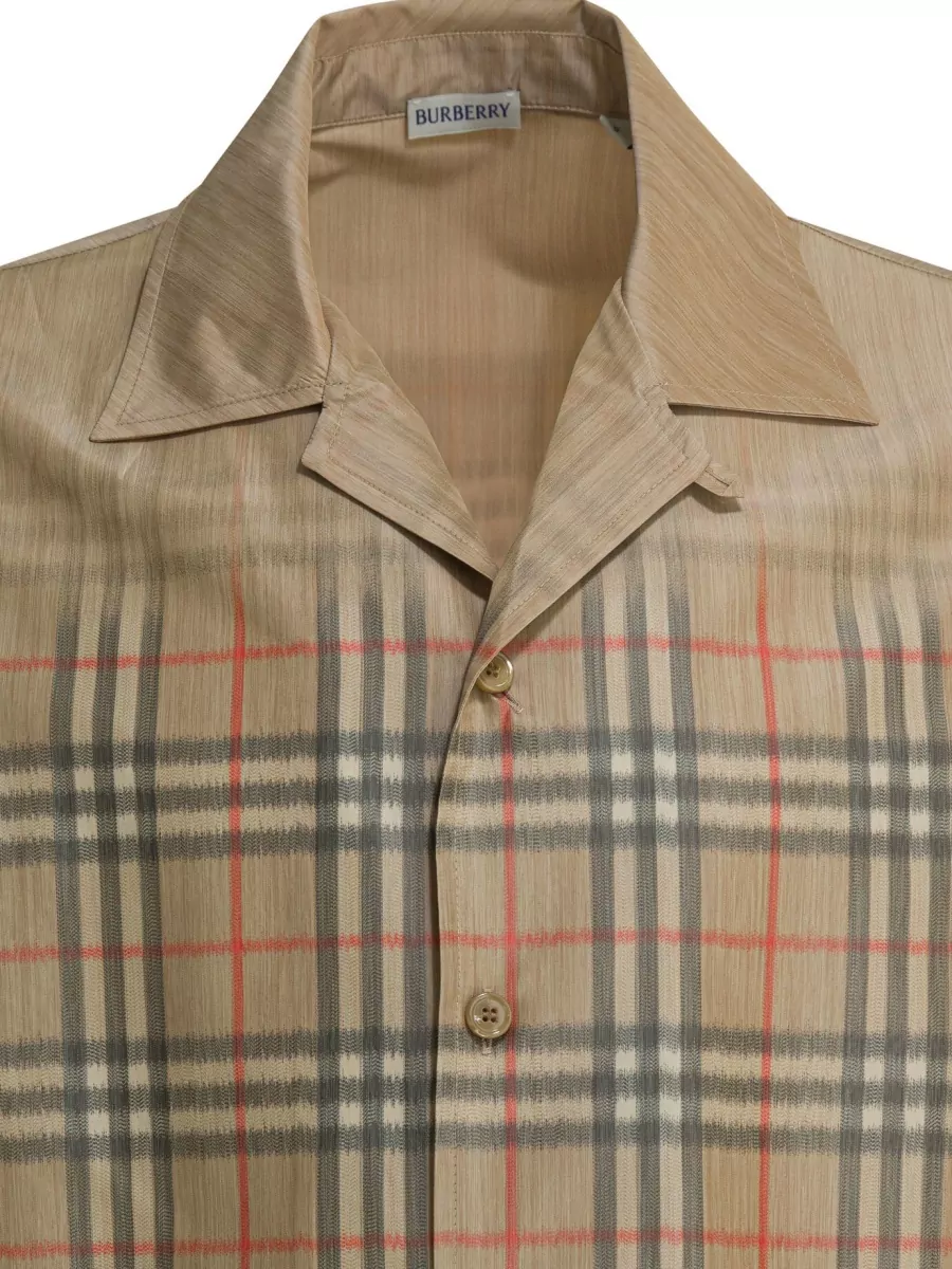 Burberry Short Sleeve Check Shirt Lightweight Fabric