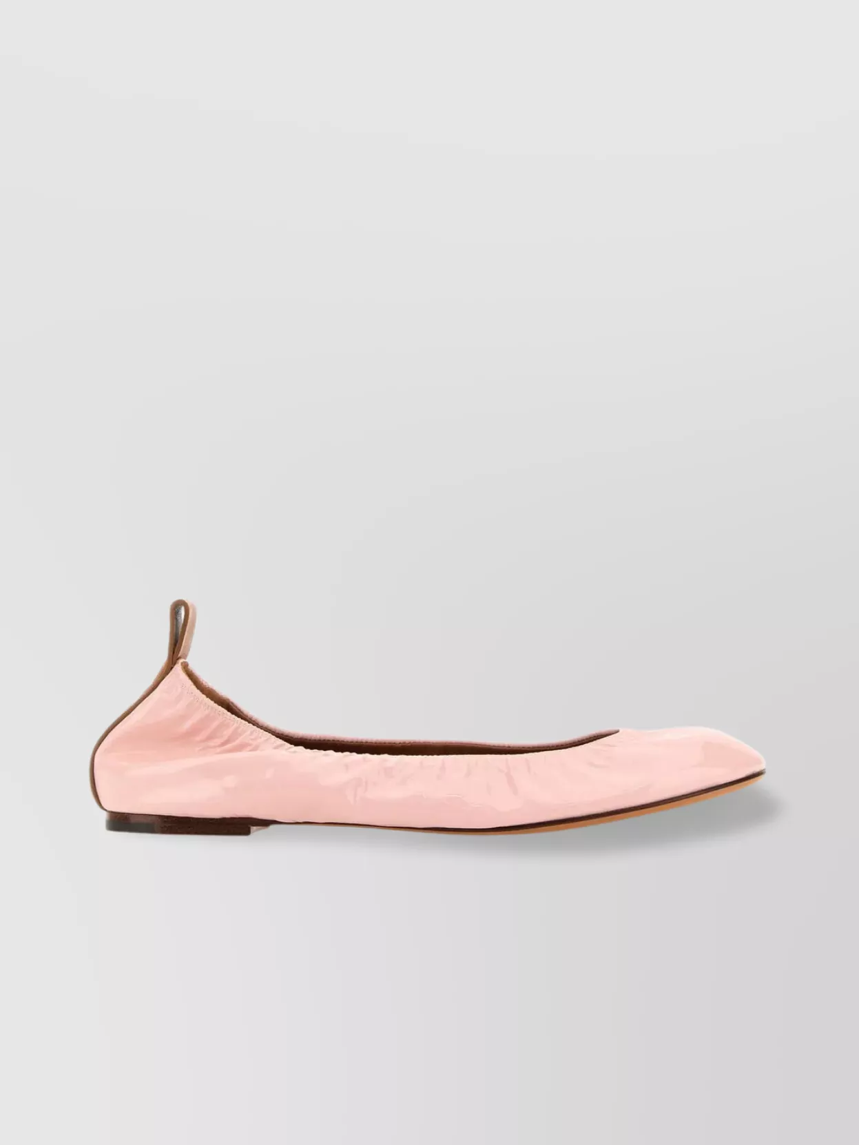 Shop Lanvin Patent Leather Ballet Flats With Round Toe In Pastel