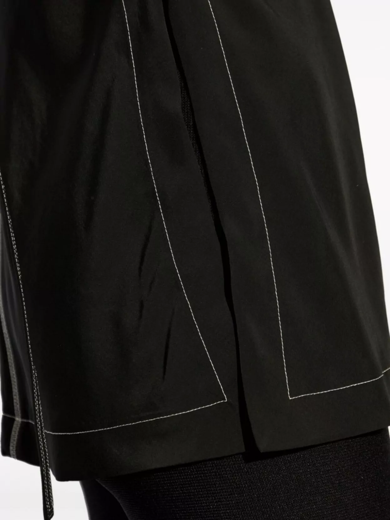 Sportmax Sleeve Detail V-Neck Top With Side Slits