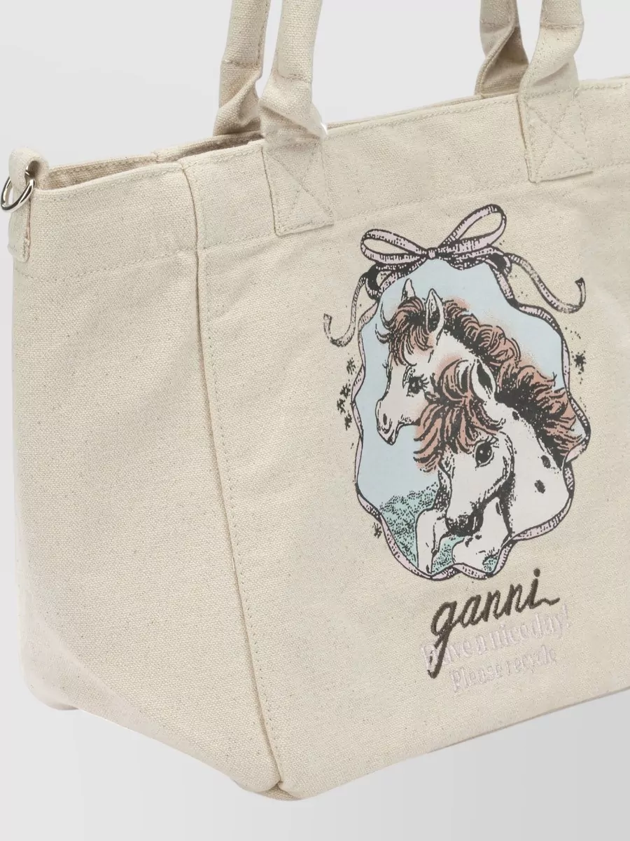 Ganni Medium Cotton Tote Bag