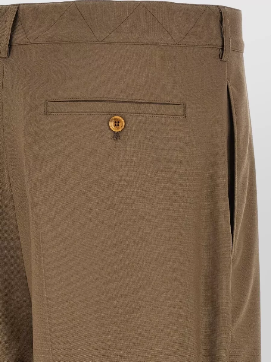 Marni Wool Trousers Belt Loops Pleats Cuffed Hem