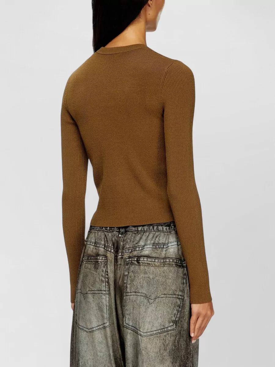 Diesel Ribbed Slim-Fit Long-Sleeve Top