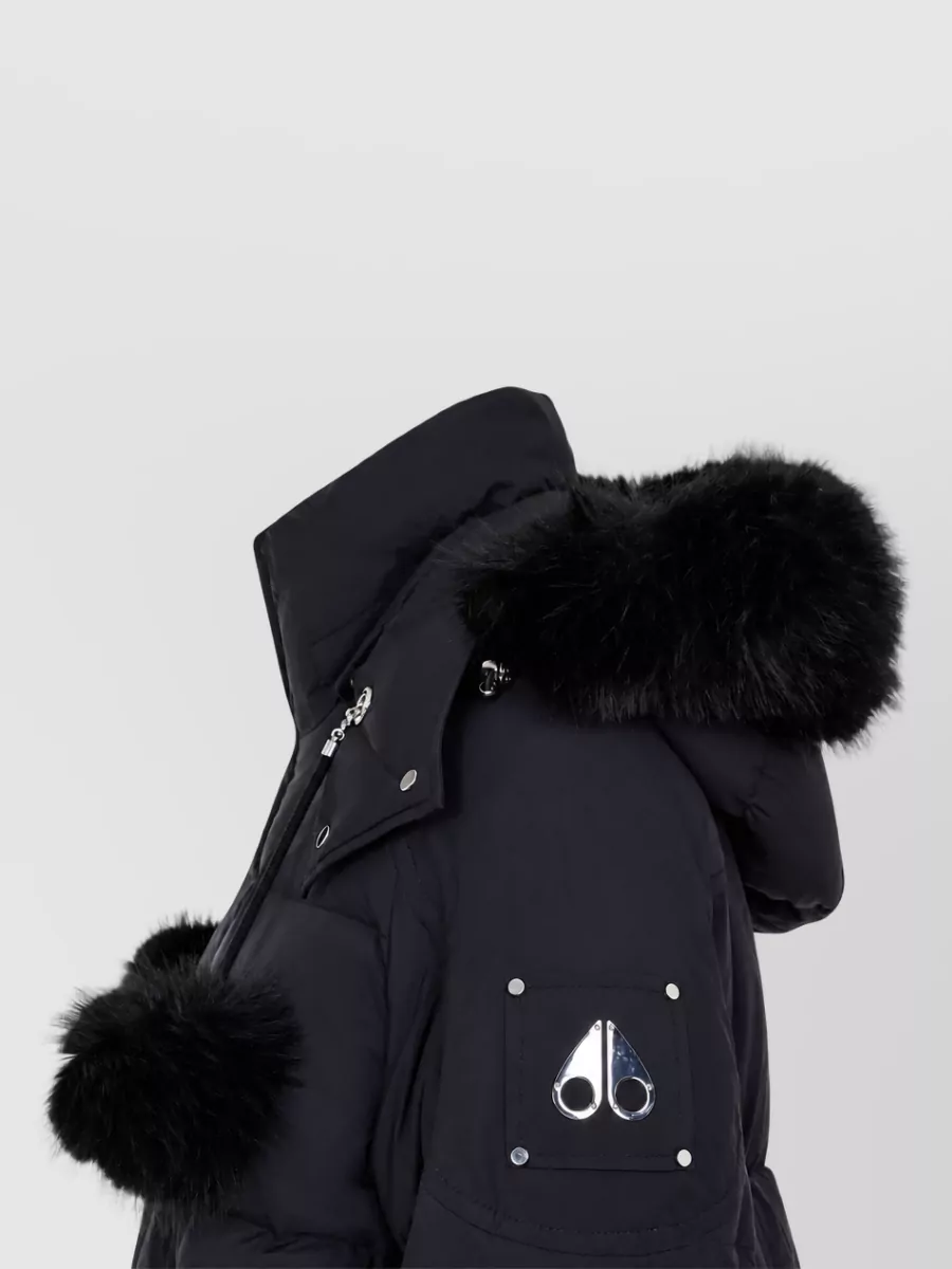 Moose Knuckles Quilted Faux Fur Hood Puffer Jacket