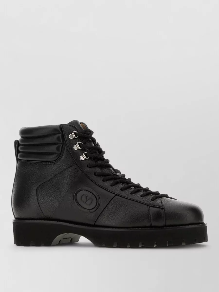 Valentino Garavani leather combat boots