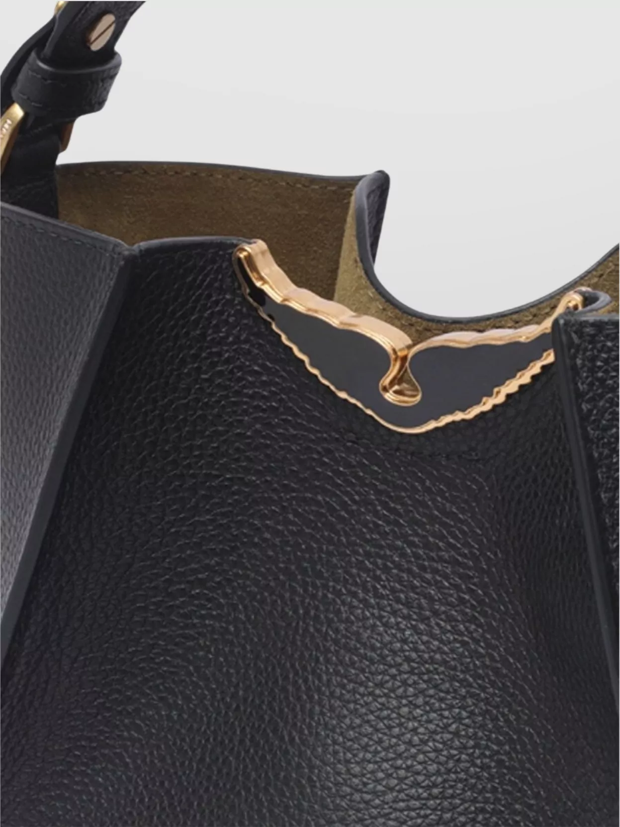 Zadig & Voltaire Bucket Textured Shoulder Bag With Gold Hardware