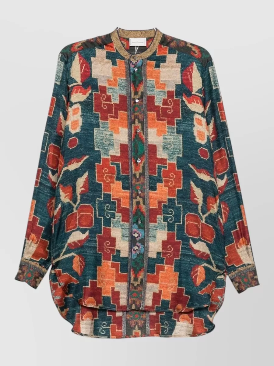 Pierre louise mascia silk printed shirt