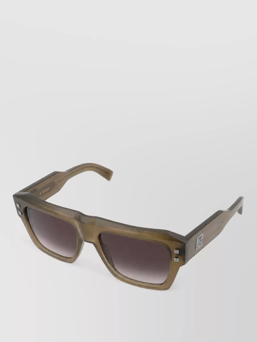 Balmain Acetate Rectangular Sunglasses