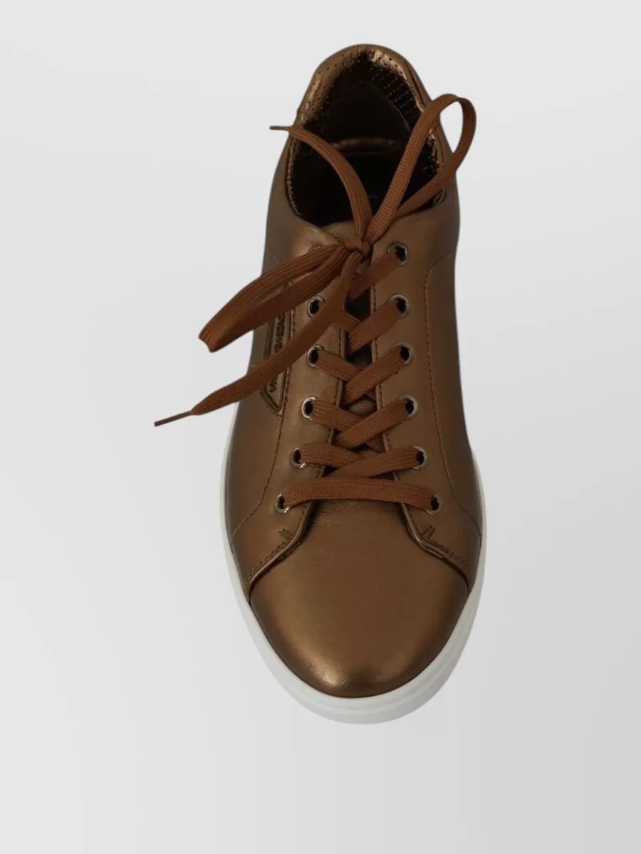 Dolce&Gabbana Leather Low-Top Lace-Up Sneakers