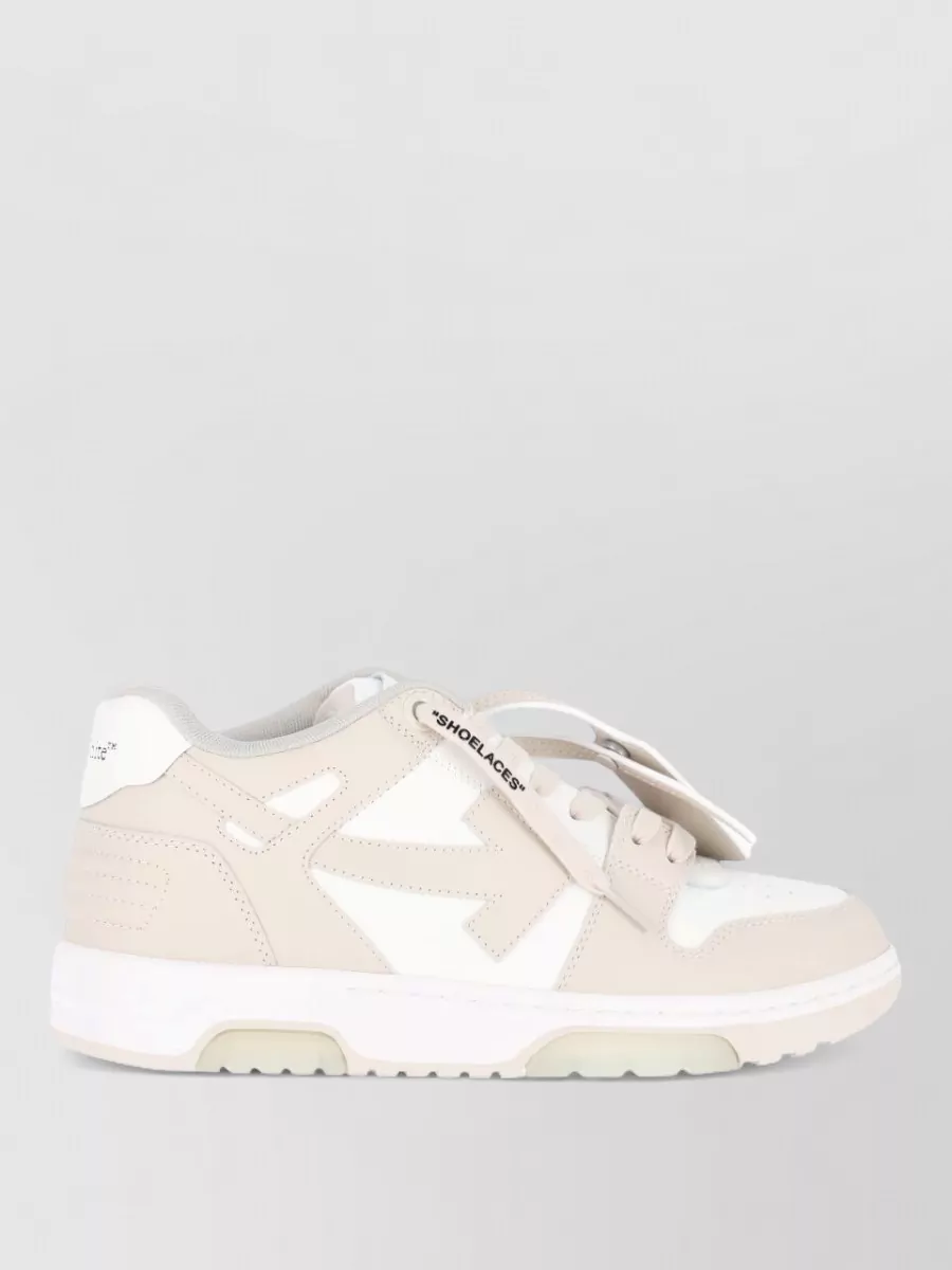 Off-White Leather Low-Top Sneakers