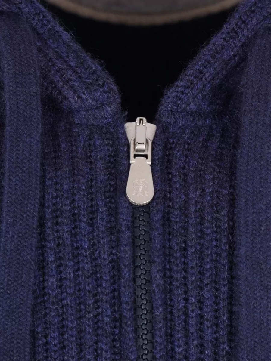 Brunello Cucinelli Wool-Silk Hooded Zip Jacket