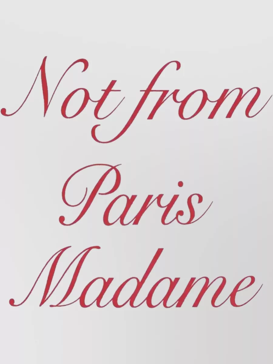 Drôle De Monsieur Ribbed Regular-Fit Slogan-Print T-Shirt