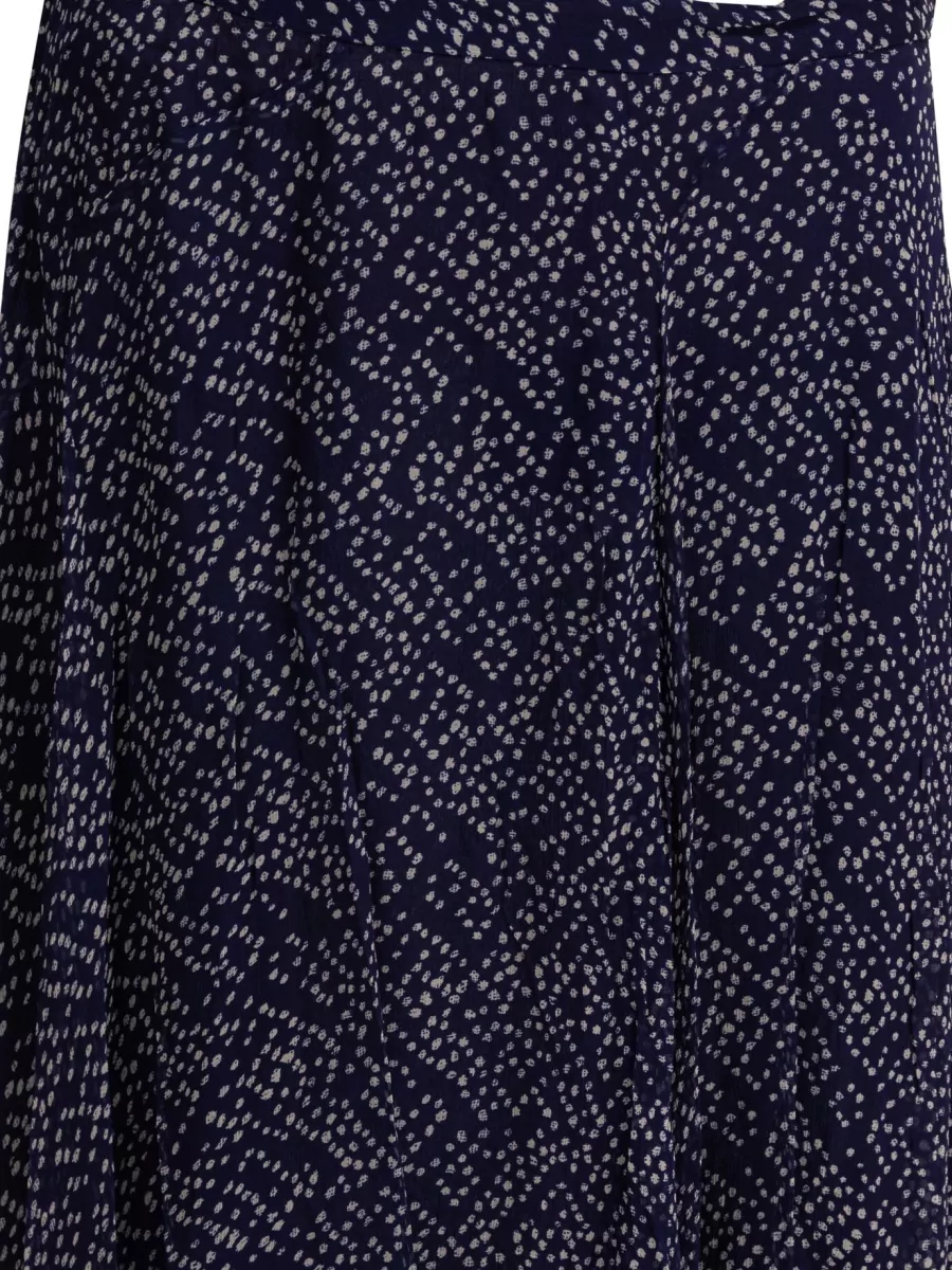 Isabel Marant Etoile Asymmetric Hem Dotted Pattern Flowing Skirt